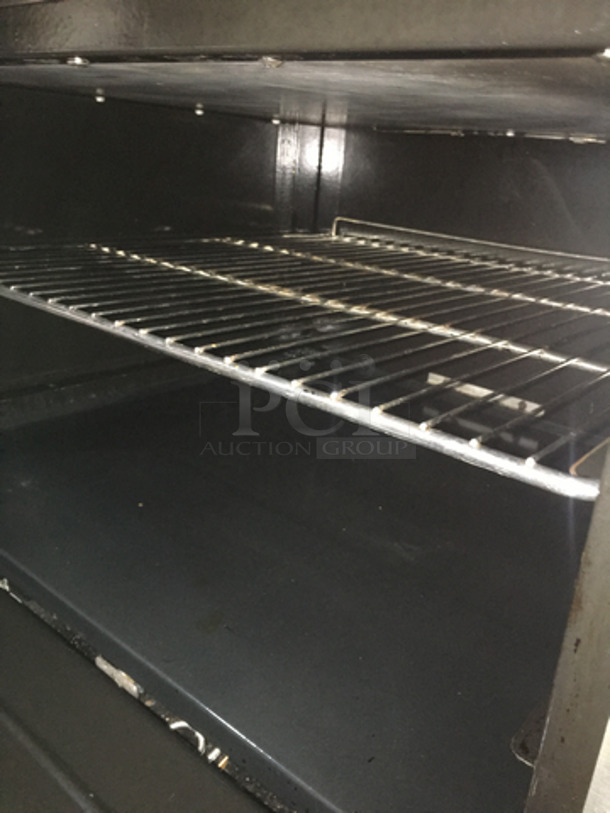 FANTASTIC! Cook Rite Commercial Natural Gas Powered 6 Burner Stove! With Full Size Oven Underneath! With Backsplash & Overhead Salamander Shelf! All Stainless Steel! On Casters! - Image 8 of 10