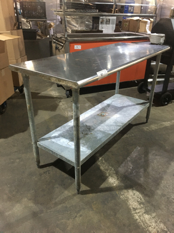 All Stainless Steel Work/Prep Table! With Underneath Storage Space! On Legs! - Image 7 of 7