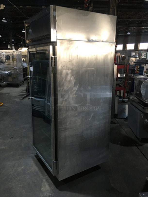 Continental Commercial Single Door Reach In Cooler Merchandiser! With Poly Coated Racks! All Stainless Steel! Model 1RXGD Serial 15828097! 115V 1Phase! - Image 2 of 9