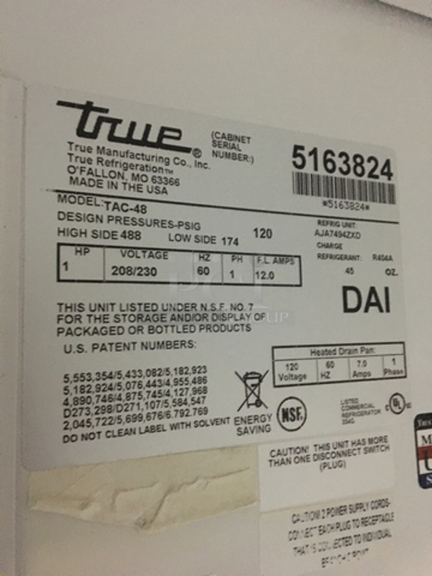 True Refrigerated Open Grab-N-Go Case Merchandiser! Model TAC48 Serial 5163824! 208/230V 1Phase! - Image 7 of 8
