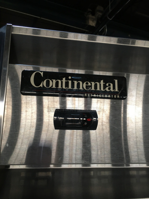 Continental Commercial Single Door Reach In Cooler Merchandiser! With Poly Coated Racks! All Stainless Steel! Model 1RXGD Serial 15828097! 115V 1Phase! - Image 8 of 9