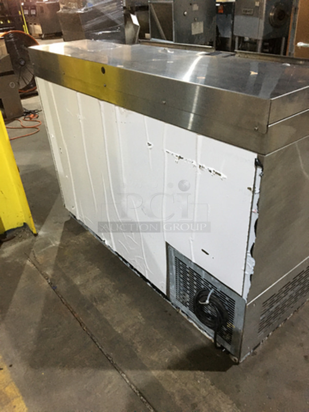 Nice! Krowne 2 Top Sliding Door Refrigerated Beer Cooler! All Stainless Steel! Model BC48SS Serial 0002! 115V 1 Phase! - Image 4 of 8