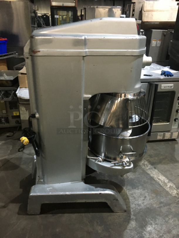 Axis Commercial Planetary Floor Style 60 Quart Mixer! With Bowl & Bowl Guard! With Dough Hook Attachment! Model AXM60 Serial 06070119! 220V! Working When Removed!  - Image 3 of 12
