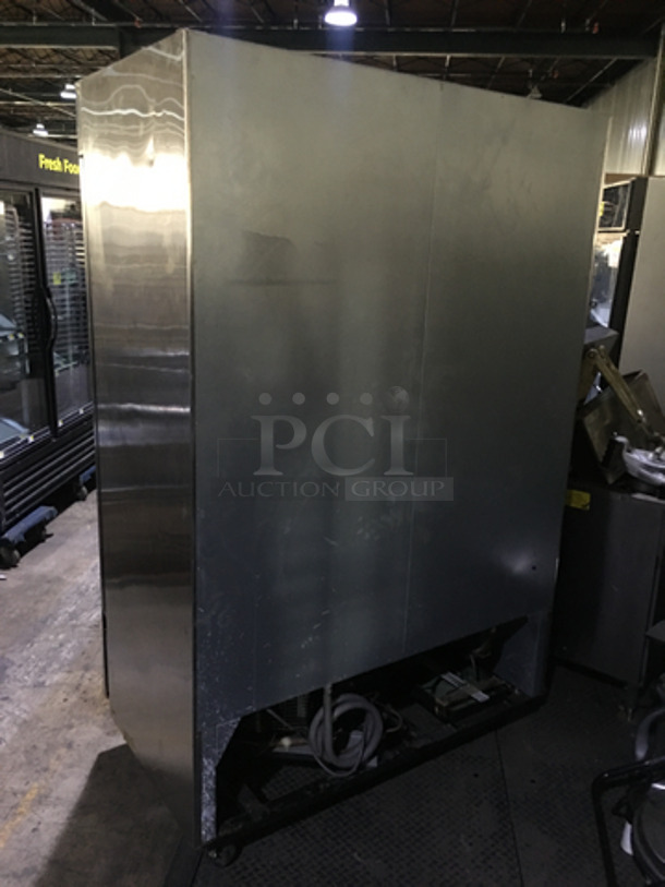 GORGEOUS! Late Model!  Turbo Air Commercial 2 Door Reach In Cooler! With Poly Coated Racks! All Stainless Steel! TSR49 Serial 001485035! 115V! On Casters! Tested & Working! - Image 3 of 10
