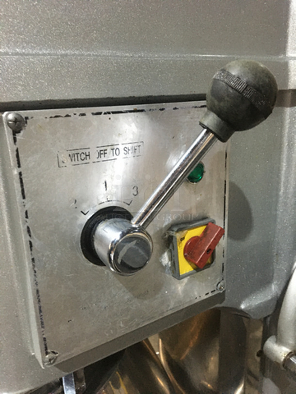 Axis Commercial Planetary Floor Style 60 Quart Mixer! With Bowl & Bowl Guard! With Dough Hook Attachment! Model AXM60 Serial 06070119! 220V! Working When Removed!  - Image 9 of 12