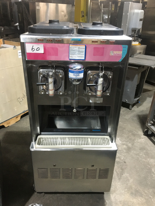 Taylor Commercial Floor Style 2 Flavor Frosty/Coolatta/Slushie Making Machine! With Milkshake Mixing Attachment! All Stainless Steel! Model 342D27 Serial K6106162! 208/230V 1Phase! On Commercial Casters!