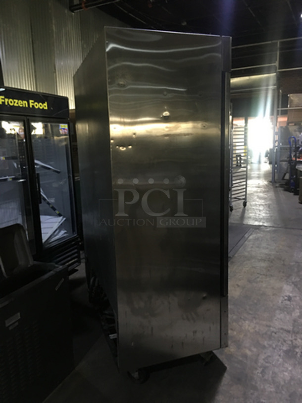FANTASTIC! Late Model! Turbo Air Commercial 2 Door Reach In Freezer! With Poly Coated Racks! All Stainless Steel! TSF49! 115V! On Casters! Tested & Working!  - Image 2 of 10