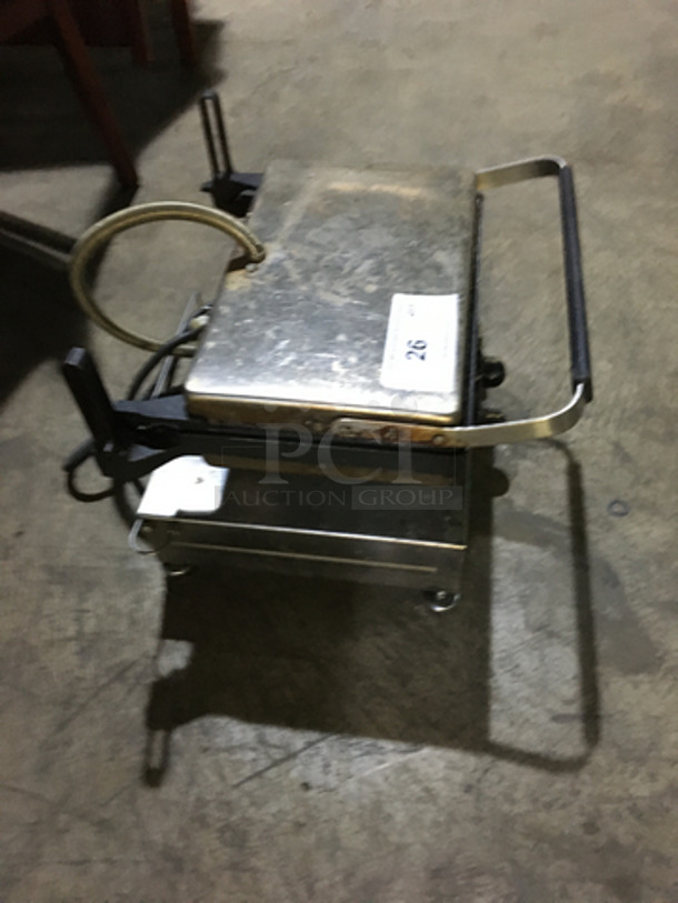 Silesia Commercial Heavy Duty Panini Press Grill! All Stainless Steel! Velox Series! Model CG1 Serial V45960! 125V! - Image 2 of 7