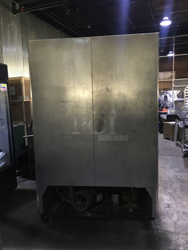 FANTASTIC! Late Model! Turbo Air Commercial 2 Door Reach In Freezer! With Poly Coated Racks! All Stainless Steel! TSF49! 115V! On Casters! Tested & Working!  - Image 3 of 10