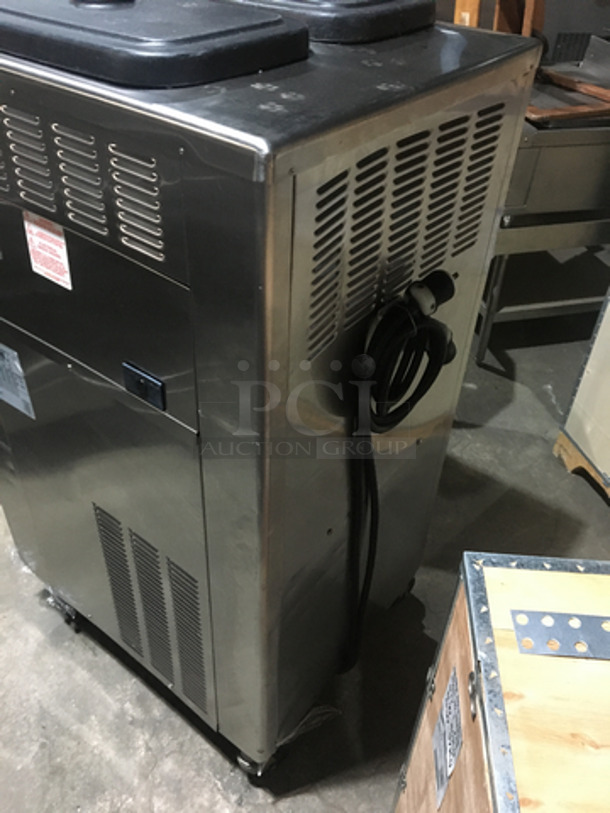 Taylor Commercial Floor Style 2 Flavor Frosty/Coolatta/Slushie Making Machine! With Milkshake Mixing Attachment! All Stainless Steel! Model 342D27 Serial K6106162! 208/230V 1Phase! On Commercial Casters! - Image 3 of 11