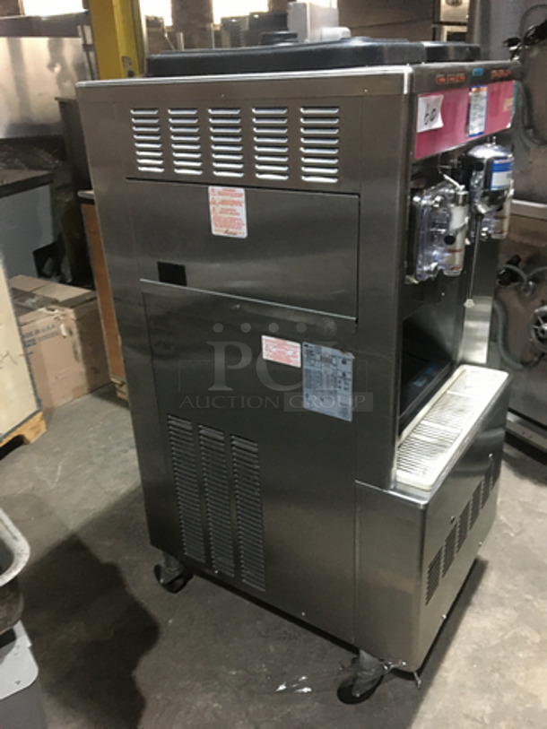 Taylor Commercial Floor Style 2 Flavor Frosty/Coolatta/Slushie Making Machine! With Milkshake Mixing Attachment! All Stainless Steel! Model 342D27 Serial K6106162! 208/230V 1Phase! On Commercial Casters! - Image 4 of 11