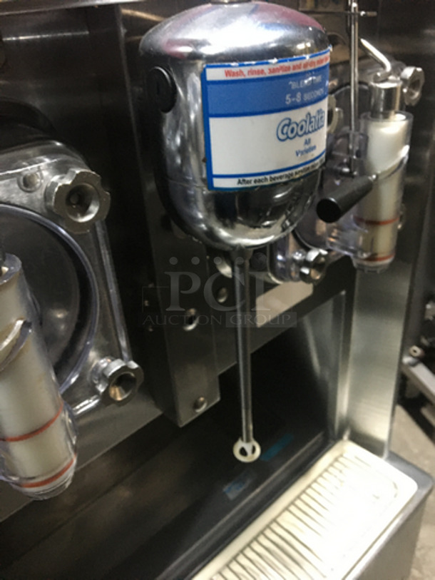 Taylor Commercial Floor Style 2 Flavor Frosty/Coolatta/Slushie Making Machine! With Milkshake Mixing Attachment! All Stainless Steel! Model 342D27 Serial K6106162! 208/230V 1Phase! On Commercial Casters! - Image 6 of 11