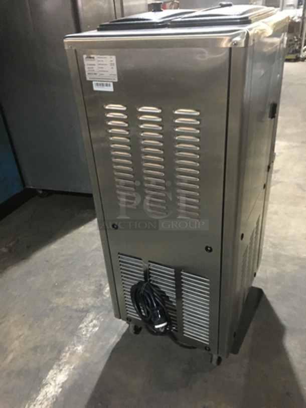 Donper Commercial 3 Flavor Soft Serve Ice Cream Machine! All Stainless Steel! Model D700! 115V 1Phase! On Casters! - Image 4 of 9