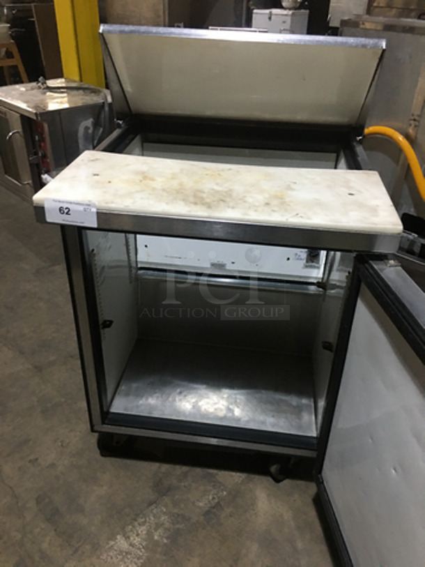 True Commercial Refrigerated Sandwich Prep Table! With Underneath Storage Space! All Stainless Steel! With Commercial Cutting Board! Model TSSU2708 Serial 6927796! 115V 1Phase! On Casters! - Image 5 of 10