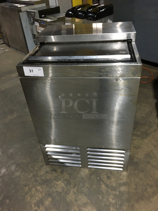 Wow! Krowne Commercial Beer Bottle Cooler! With Sliding Top Door! All Stainless Steel! Model BC24SS Serial 0002547! 115V 1Phase! On Commercial Casters!