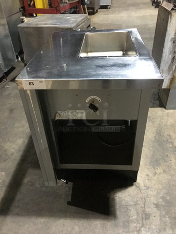 Duke Commercial Single Well Steam Table! With Underneath Storage Space! All Stainless Steel! Model SUBFC206LT Serial 01023255! 120V 1Phase!