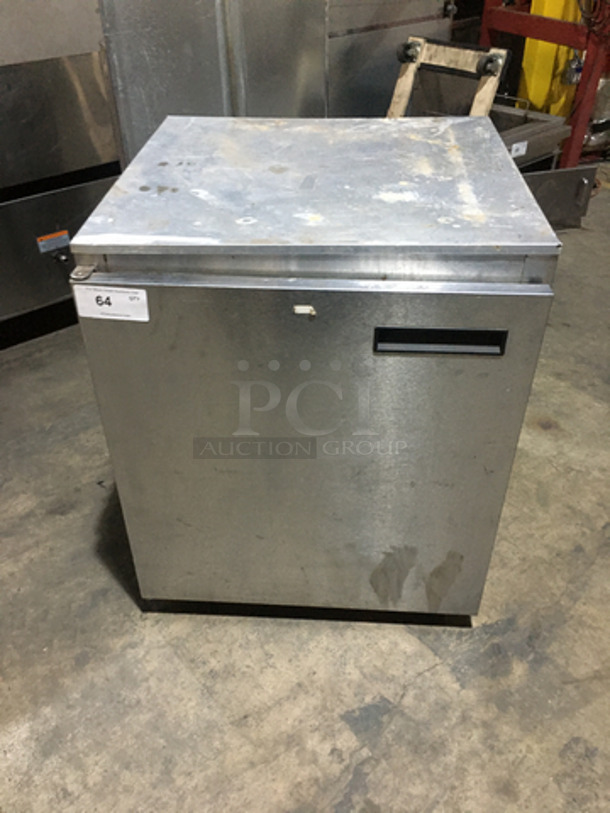 Delfield Commercial Single Door Refrigerated Lowboy! With Poly Coated Racks! All Stainless Steel! Model 406CADHLDD1 Serial 0503036101572T! 115V! 