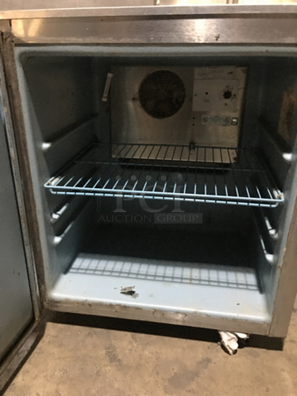 Delfield Commercial Single Door Refrigerated Lowboy! With Poly Coated Racks! All Stainless Steel! Model 406CADHLDD1 Serial 0503036101572T! 115V!  - Image 5 of 7