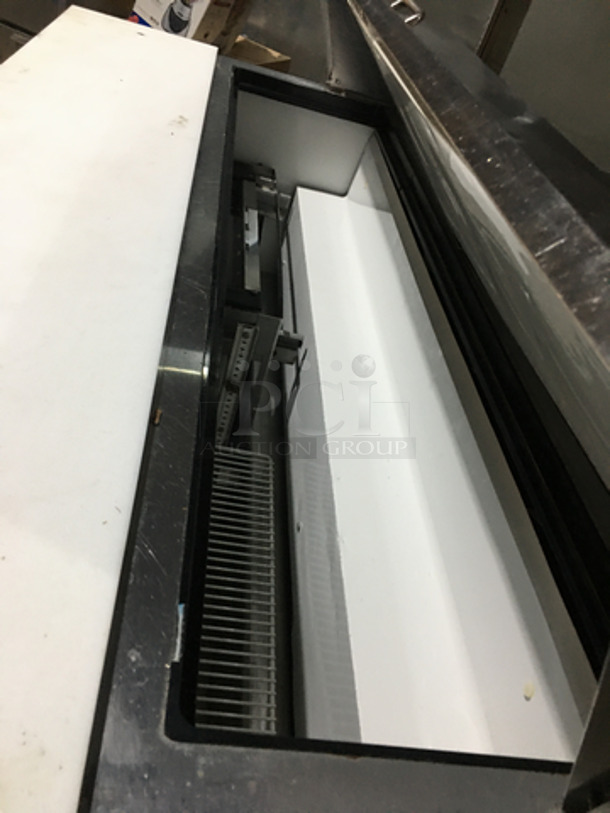 True Stainless Steel Refrigerated Sandwich Prep Table! With Underneath Storage Space! With 2 Drawers! With Poly Coated Rack! With Commercial Cutting Board! Model TSSU6016D2 Serial 8411708! 115V 1Phase! On Casters! - Image 9 of 12