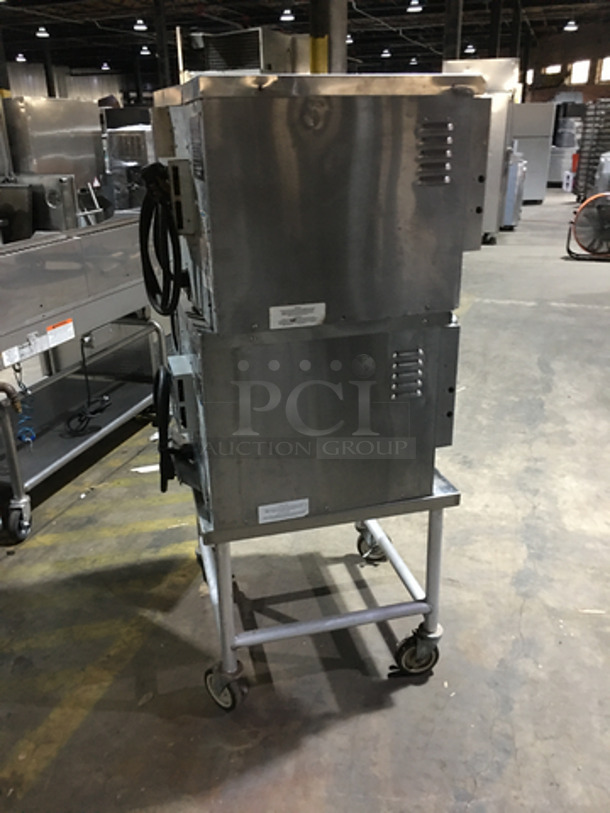 Turbo Chef Commercial Double Deck Rapid Cook Oven! One 2007! On Equipment Stand! All Stainless Steel! Model NGC Serial NGCD627540! 208/230/240V! On Casters! 2 X Your Bid! - Image 3 of 10