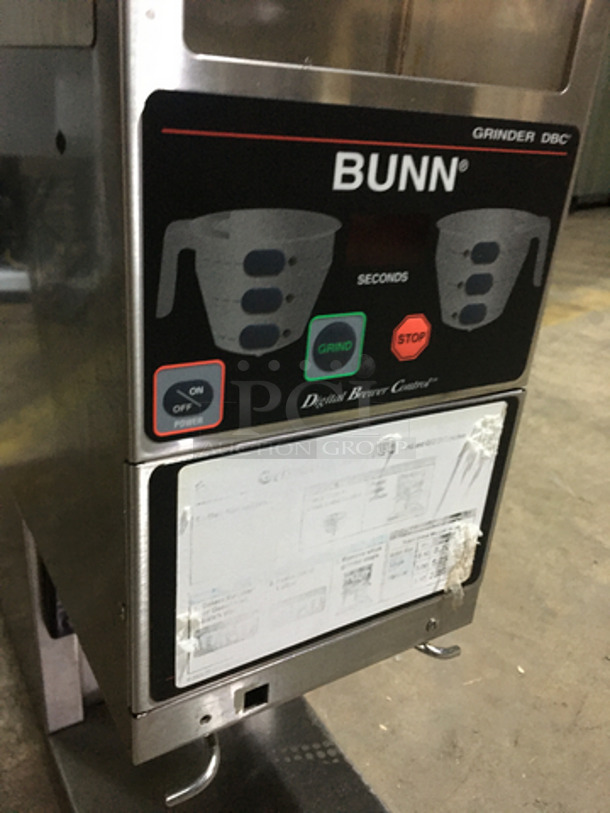 Bunn Commercial Countertop Coffee Bean Grinder! All Stainless Steel! Model G92TDBC Serial G9000599! 120V 1Phase! - Image 6 of 9