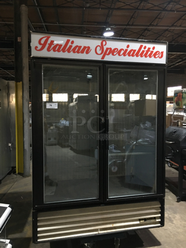 True Commercial 2 Door Reach In Freezer Merchandiser! With Poly Coated Racks! Model GDM49F Serial 12725332! 115/208/230V 1Phase! - Image 1 of 8