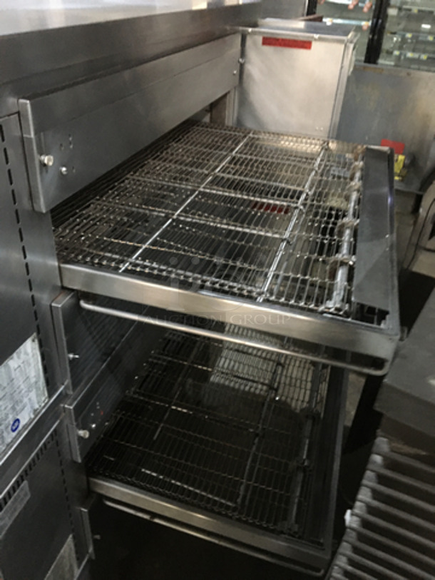 AMAZING! Middleby Marshall Commercial Natural Gas Powered Double Deck Conveyor Pizza Oven! All Stainless Steel! Model PS570S Serial 053110199! Working When Removed! 2 X Your Bid! Makes One Unit!  - Image 3 of 9