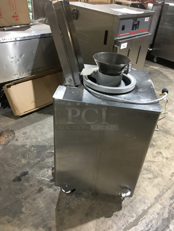 NICE! Round-O-Matic Commercial Floor Style Dough Rounder! All Stainless Steel! On Casters! - Image 4 of 8