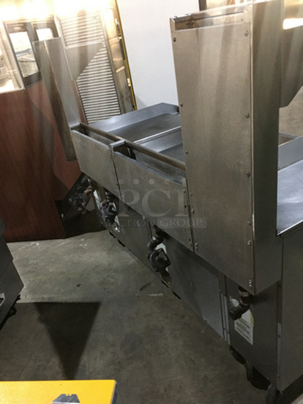 AMAZING! Southbend Commercial Heavy Duty Natural Gas Powered Double Plancha Work Station! With Dual Sided Work Ends! With Storage Space Underneath! All Stainless Steel! Model P24CPP Serial 16K51297!  - Image 4 of 12