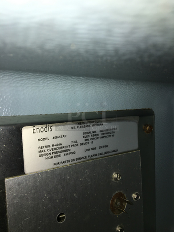 Delfield One Door Refrigerated Lowboy Worktop Cooler! All Stainless Steel! Model 406STAR Serial 0407036100476T! 115V 1 Phase!
 - Image 7 of 8