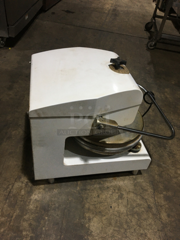 DoughXPress Commercial Countertop Pizza/Tortilla Dough Press Machine! Model CUSTOMDTXM218W Serial 8671915C! 220V 1Phase! Working! - Image 4 of 8