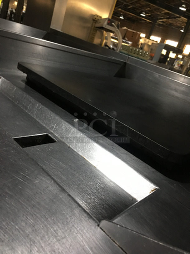 AMAZING! Southbend Commercial Heavy Duty Natural Gas Powered Double Plancha Work Station! With Dual Sided Work Ends! With Storage Space Underneath! All Stainless Steel! Model P24CPP Serial 16K51297!  - Image 11 of 12