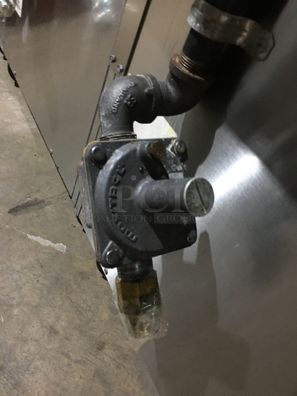 AMAZING! Southbend Commercial Heavy Duty Natural Gas Powered Double Plancha Work Station! With Dual Sided Work Ends! With Storage Space Underneath! All Stainless Steel! Model P24CPP Serial 16K51297!  - Image 12 of 12