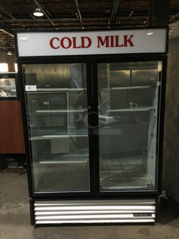 True Commercial 2 Door Reach In Refrigerator Merchandiser! With Poly Coated Racks! Model GDM49 Serial 11689063! 115V 1Phase!
 - Image 1 of 10
