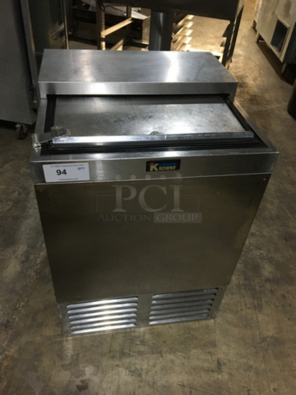 Wow! Krowne Commercial Beer Bottle Cooler! With Sliding Top Door! All Stainless Steel!  - Image 1 of 8