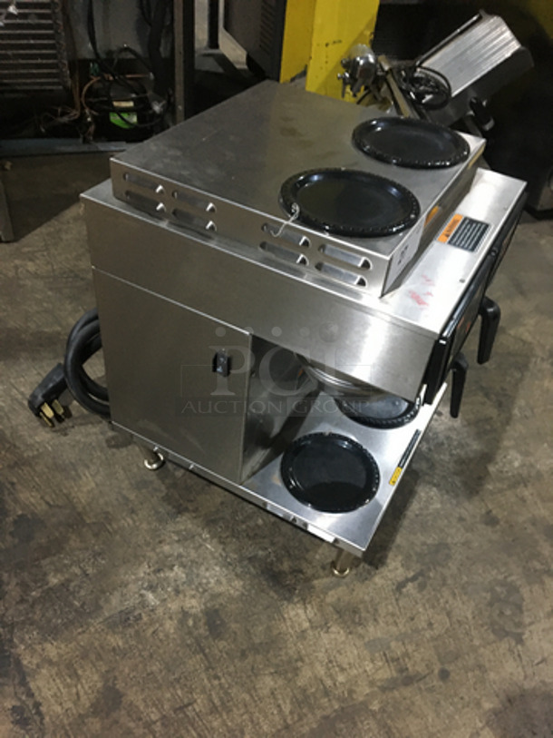Bunn Commercial Countertop Dual Coffee Brewing Machine! Axiom Series! With 4 Coffee Pot Warming Stations! All Stainless Steel! - Image 4 of 7