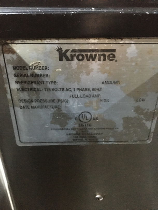 Wow! Krowne Commercial Beer Bottle Cooler! With Sliding Top Door! All Stainless Steel!  - Image 7 of 8