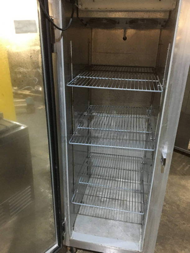 Continental Commercial Single Door Cooler Merchandiser! With Poly Coated Racks! Model 1RGD Serial 13644947! 115V 1Phase! On Casters! - Image 5 of 8