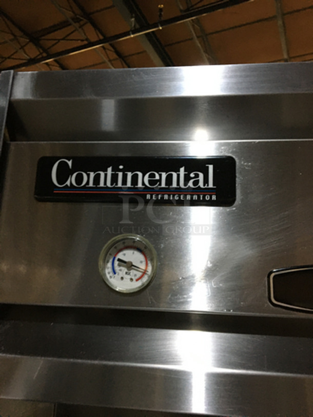 Continental Commercial Single Door Cooler Merchandiser! With Poly Coated Racks! Model 1RGD Serial 13644947! 115V 1Phase! On Casters! - Image 7 of 8