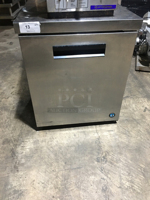 Hoshizaki Commercial Single Door Lowboy/Worktop Cooler! All Stainless Steel! Model CRMR27LPC Serial H51067D! 115V 1Phase!
 - Image 1 of 8