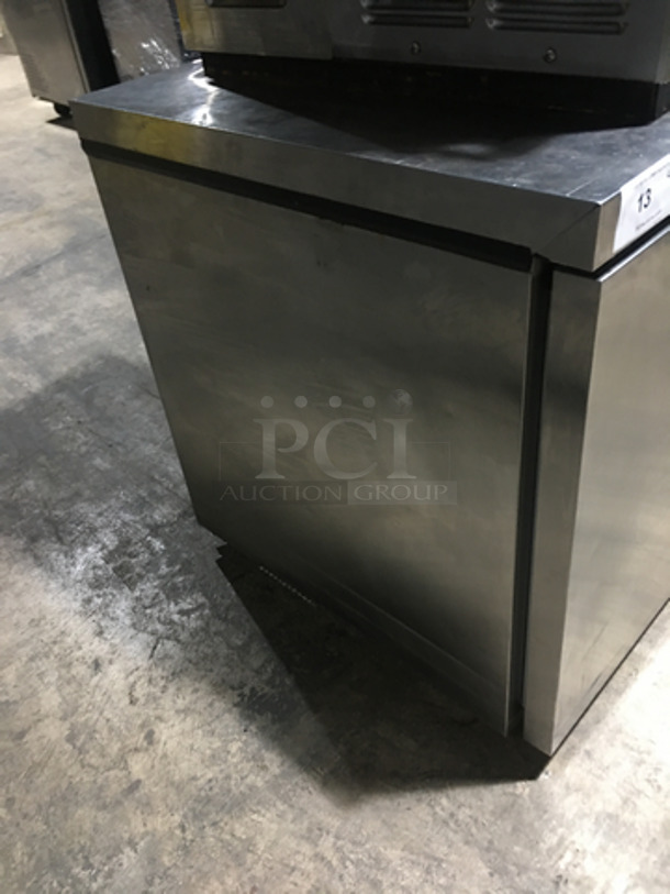 Hoshizaki Commercial Single Door Lowboy/Worktop Cooler! All Stainless Steel! Model CRMR27LPC Serial H51067D! 115V 1Phase!
 - Image 2 of 8