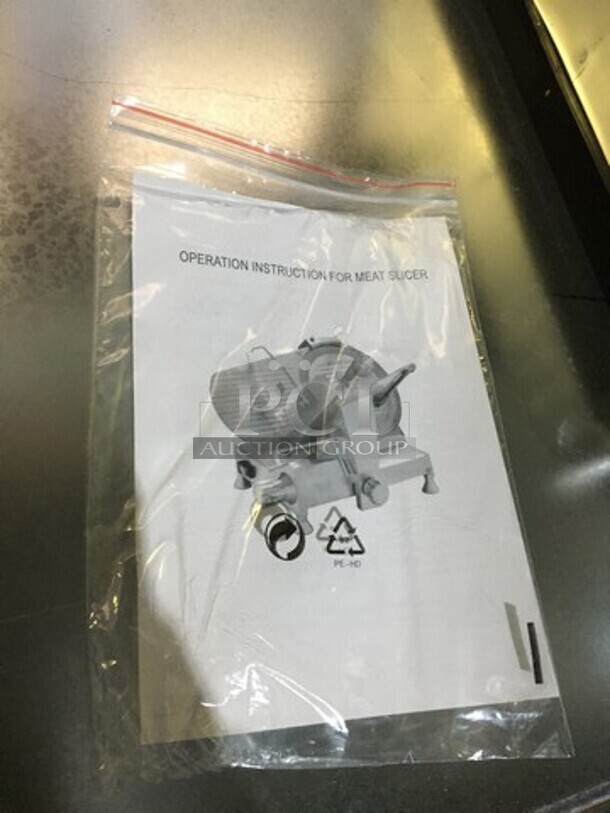 WOW! BRAND NEW IN A BOX! 2020 USR 10 Inch Blade Commercial Meat Slicer! Model HBS250L! 115V 1 Phase! - Image 10 of 11