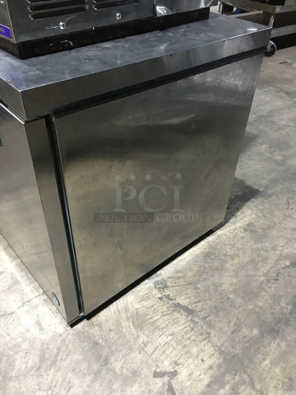 Hoshizaki Commercial Single Door Lowboy/Worktop Cooler! All Stainless Steel! Model CRMR27LPC Serial H51067D! 115V 1Phase!
 - Image 3 of 8