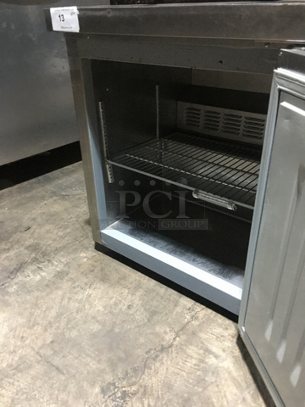Hoshizaki Commercial Single Door Lowboy/Worktop Cooler! All Stainless Steel! Model CRMR27LPC Serial H51067D! 115V 1Phase!
 - Image 5 of 8