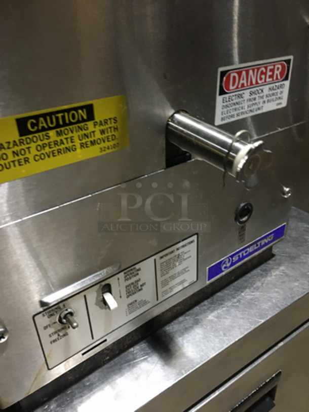 Stoelting Commercial Counter Top Air Cooled Slush Machine! All Stainless Steel! Model 100C37 Serial 185603U! 115V 1 Phase!
 - Image 7 of 9