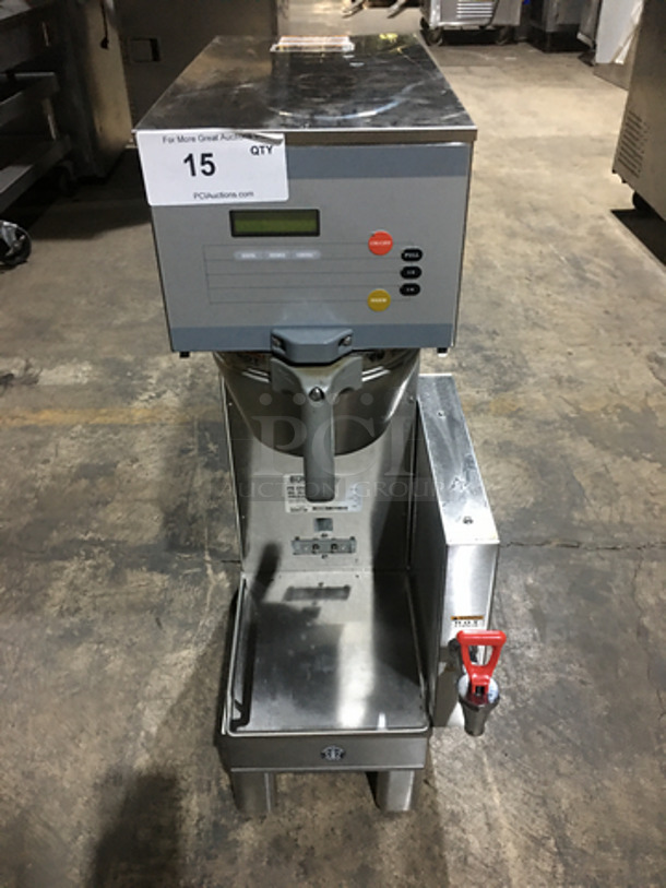 Bunn Commercial Countertop Coffee Brewing Machine! With Hot Water Dispenser! All Stainless Steel! Model ISINGLESHDBC Serial SNG0037180! 120/208V 1Phase!