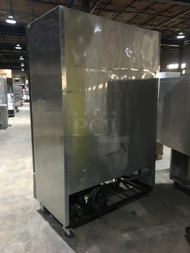 Great! True 2 Door Heavy Duty Commercial Stainless Steel Reach In Freezer! With Poly Coated Racks! Model T49F Serial 7692658! 115V 1 Phase! On Commercial Casters! Working When Removed! - Image 3 of 10