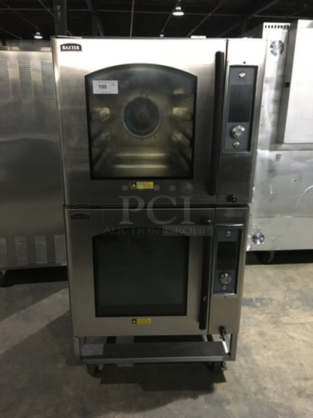 Baxter Commercial Natural Gas Powered Double Deck Convection Oven! With View Through Doors! All Stainless Steel! On Casters! 2 X Your Bid! Makes Ones Unit! - Image 1 of 10
