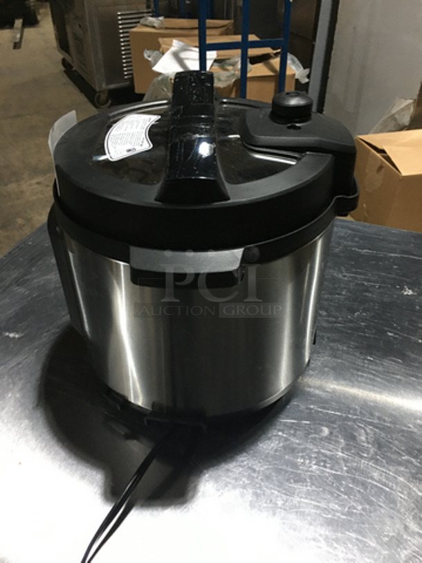 Insignia Countertop 6 Quart Multi Use Pressure Cooker! All Stainless Steel! Model NSMC60SS9! 120V! - Image 2 of 7