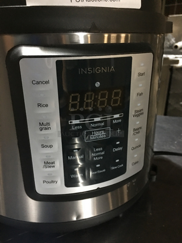 Insignia Countertop 6 Quart Multi Use Pressure Cooker! All Stainless Steel! Model NSMC60SS9! 120V! - Image 5 of 7